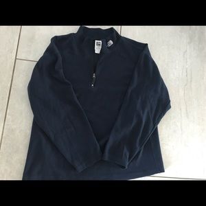 North Face warm soft shell quarter zip